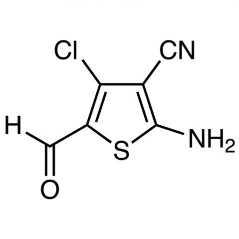 2-Amino-4-chloro-5-formyl-3-thiophenecarbonitrile Chemical Structure