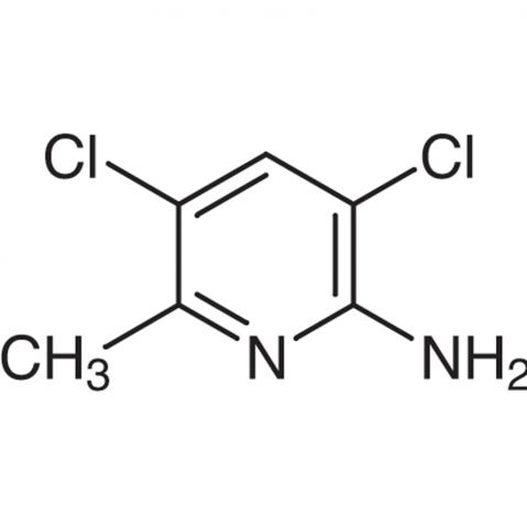 2-Amino-3,5-dichloro-6-methylpyridine 化学構造