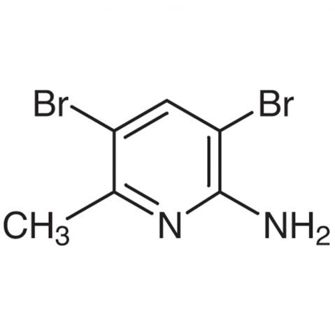 2-Amino-3,5-dibromo-6-methylpyridine Chemical Structure