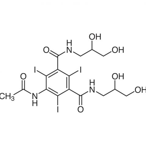 5-Acetamido-N,N'-bis(2,3-dihydroxypropyl)-2,4,6-triiodoisophthalamide Chemical Structure