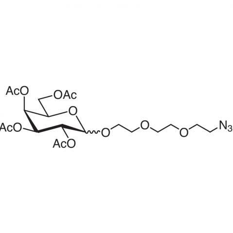 2-[2-(2-Azidoethoxy)ethoxy]ethyl 2,3,4,6-Tetra-O-acetyl-D-galactopyranoside 化学構造