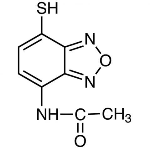 AABD-SH (=4-Acetamido-7-mercapto-2,1,3-benzoxadiazole) [for HPLC Labeling] Chemical Structure