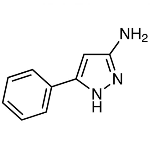 3-Amino-5-phenylpyrazole 化学構造