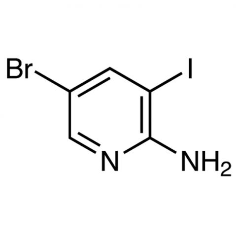 2-Amino-5-bromo-3-iodopyridine 化学構造