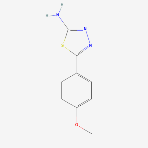 2-Amino-5-(4-methoxyphenyl)-1,3,4-thiadiazole 化学構造