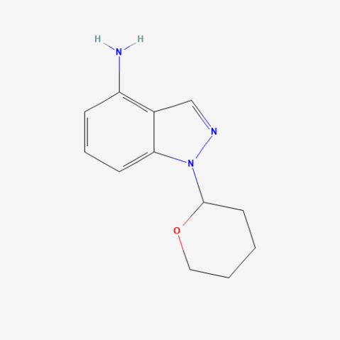 4-Amino-1-(tetrahydropyranyl)-1H-indazole التركيب الكيميائي