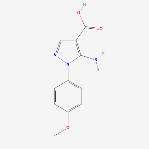 5-Amino-1-(4-methoxyphenyl)-1H-pyrazole-4-carboxylic acid Chemische Struktur