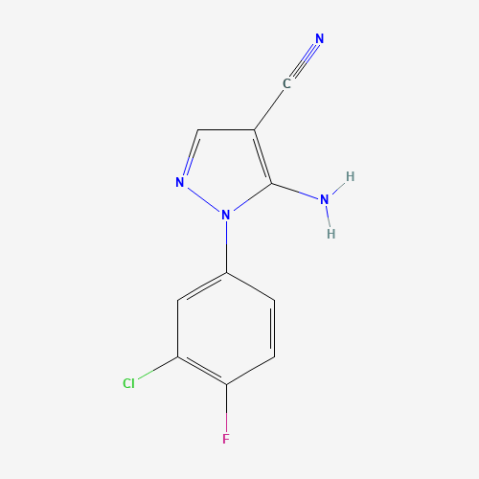 5-Amino-1-(3-chloro-4-fluorophenyl)-1H-pyrazole-4-carbonitrile Chemical Structure