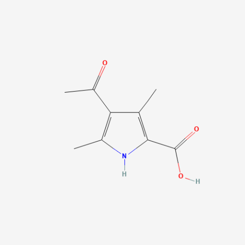 4-Acetyl-3,5-dimethyl-2-pyrrolecarboxylic acid التركيب الكيميائي