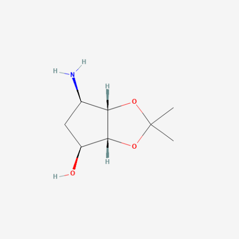 (3aR,4S,6R,6aS)-6-amino-2,2-dimethyl-hexahydrocyclopenta[d][1,3]dioxol-4-ol التركيب الكيميائي