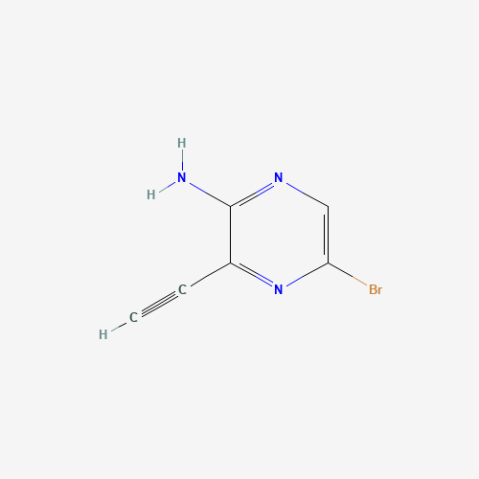 2-Amino-5-bromo-3-ethynylpyrazine Chemische Struktur