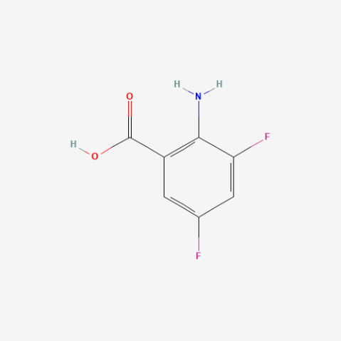 2-Amino-3,5-difluorobenzoic acid Chemische Struktur