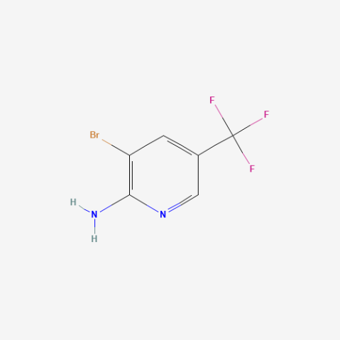 2-Amino-3-bromo-5-trifluoromethylpyridine 化学構造