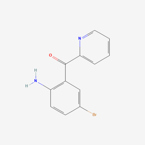 (2-Amino-5-bromophenyl)(pyridin-2-yl)methanone التركيب الكيميائي