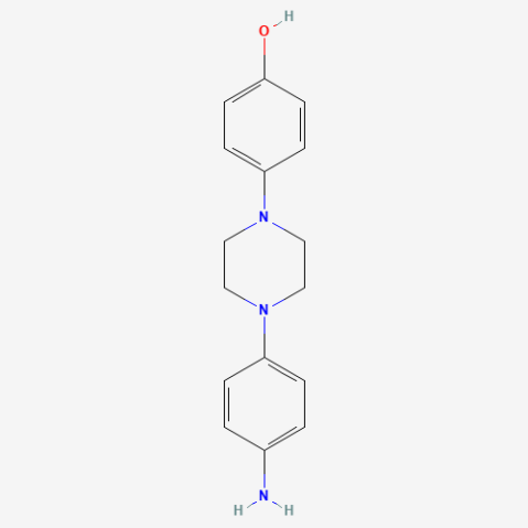 1-(4-Aminophenyl)-4-(4-hydroxyphenyl)piperazine Chemical Structure