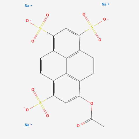 8-Acetoxypyrene-1,3,6-trisulfonic acid trisodium salt Chemical Structure