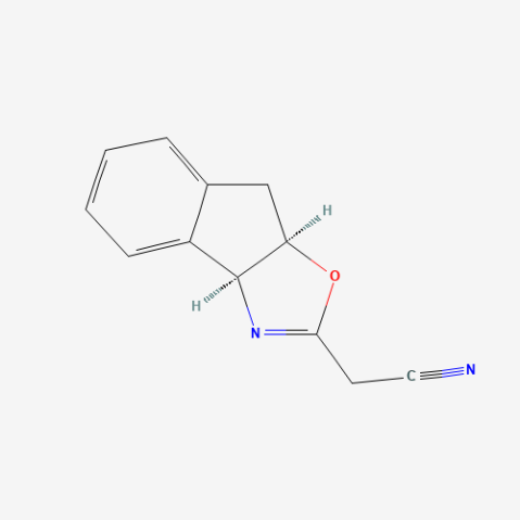 2-((3aS,8aR)-3a,8a-dihydro-8H-indeno[1,2-d]oxazol-2-yl)acetonitrile 化学構造