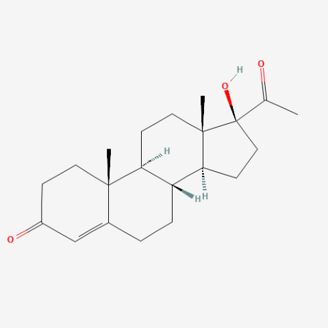 17Alpha-Hydroxyprogesterone Chemical Structure