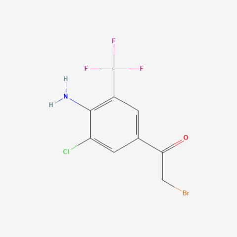 1-[4-Amino-3-chloro-5-(trifluoromethyl)phenyl]-2-bromo-ethanone Chemical Structure