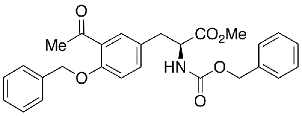 3-Acetyl-N-benzyloxycarbonyl-4-O-benzyl-L-tyrosine Methyl Ester Chemical Structure