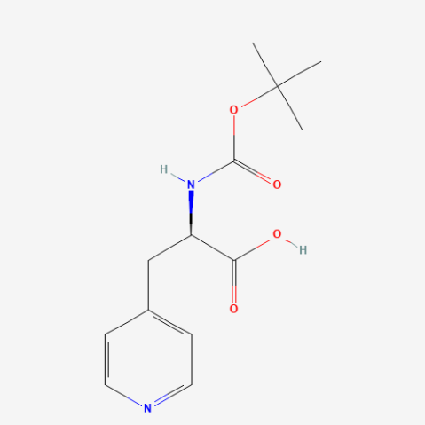 Boc-3-(4-pyridyl)-D-Ala-OH Chemical Structure