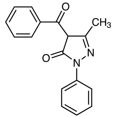 4-Benzoyl-3-methyl-1-phenyl-2-pyrazolin-5-one Chemische Struktur