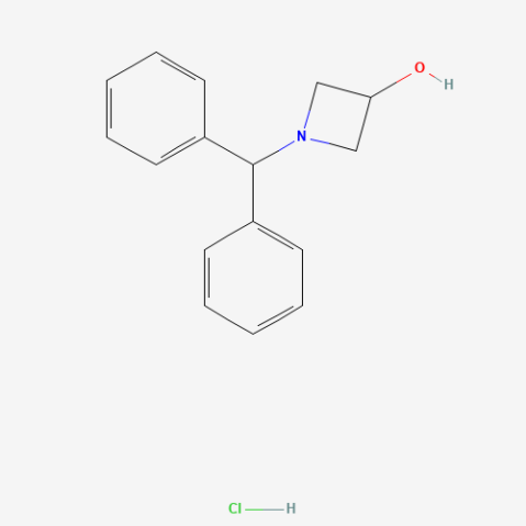 1-Benzhydryl-3-azetidinol hydrochloride 化学構造