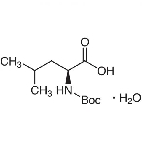 N-(tert-Butoxycarbonyl)-L-leucine Monohydrate Chemical Structure