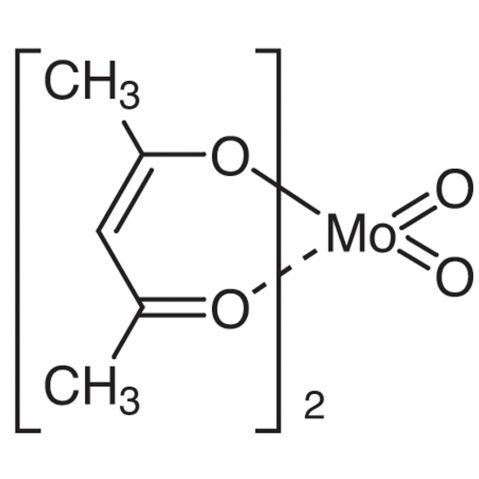 Bis(acetylacetonato)dioxomolybdenum(VI) Chemische Struktur