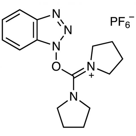 O-(Benzotriazol-1-yl)-N,N,N′,N′-bis(tetramethylene)uronium hexafluorophosphate Chemische Struktur