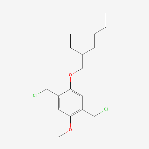 2,5-Bis(chloromethyl)-1-methoxy-4-(2-ethylhexyloxy)benzene Chemische Struktur