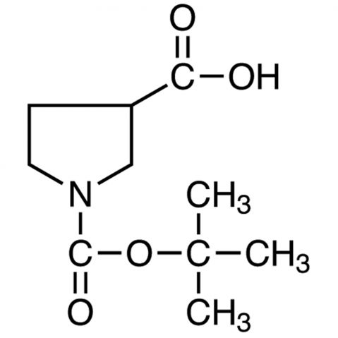 1-Boc-pyrrolidine-3-carboxylic acid Chemical Structure