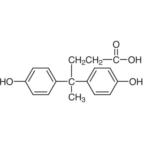 4,4-Bis(4-hydroxyphenyl)valeric acid 化学構造