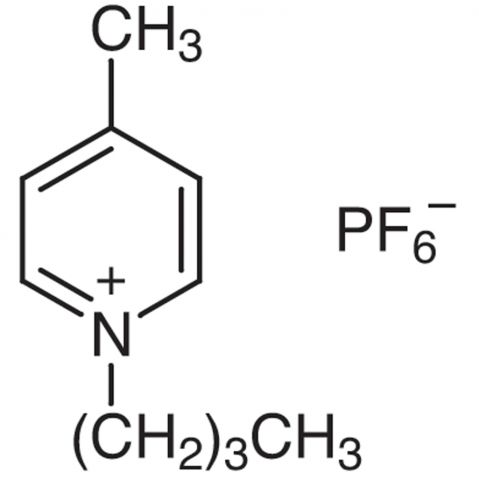 1-Butyl-4-methylpyridinium hexafluorophosphate 化学構造