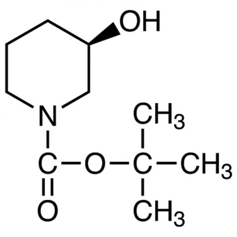 (R)-1-Boc-3-hydroxypiperidine 化学構造