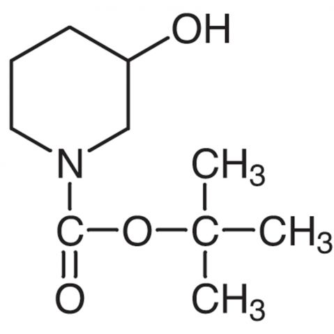 1-Boc-3-hydroxypiperidine Chemical Structure