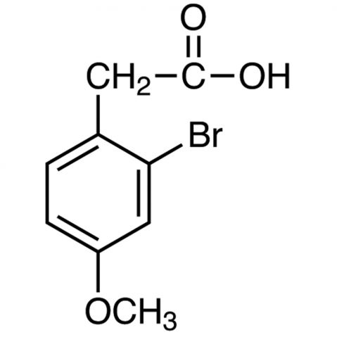 2-Bromo-4-methoxyphenylacetic acid 化学構造