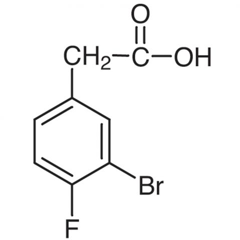 3-Bromo-4-fluorophenylacetic Acid 化学構造