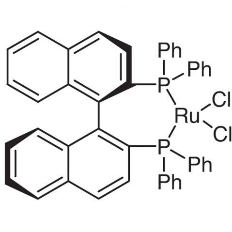 (R)-[2,2′-Bis(diphenylphosphino)-1,1′-binaphthyl]dichlororuthenium 化学構造