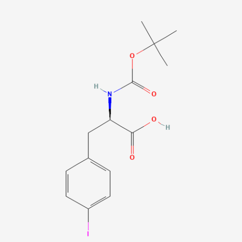 Boc-D-Phe(4-I)-OH Chemische Struktur