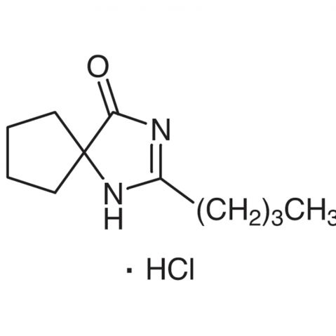 2-Butyl-1,3-diazaspiro[4.4]non-1-en-4-one Hydrochloride Chemische Struktur