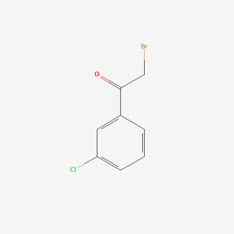 2-Bromo-3′-chloroacetophenone Chemische Struktur