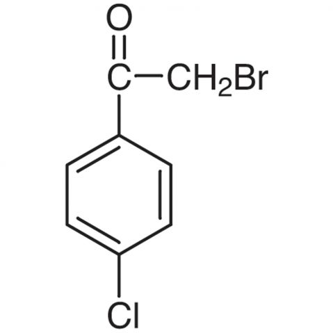 2-Bromo-4′-chloroacetophenone 化学構造