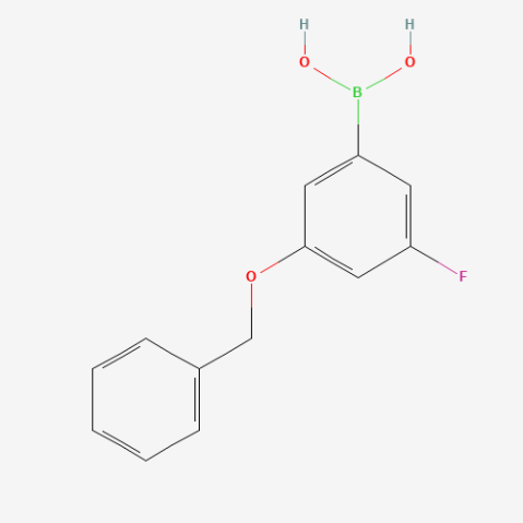 3-Benzyloxy-5-fluorobenzeneboronic acid (contains varying amounts of Anhydride) Chemical Structure