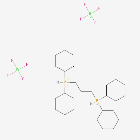 1,3-Bis(dicyclohexylphosphino)propane bis(tetrafluoroborate) 化学構造