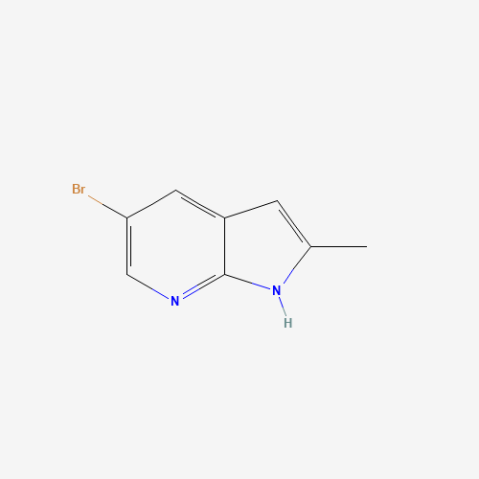 5-Bromo-2-methyl-1H-pyrrolo[2,3-b]pyridine Chemical Structure