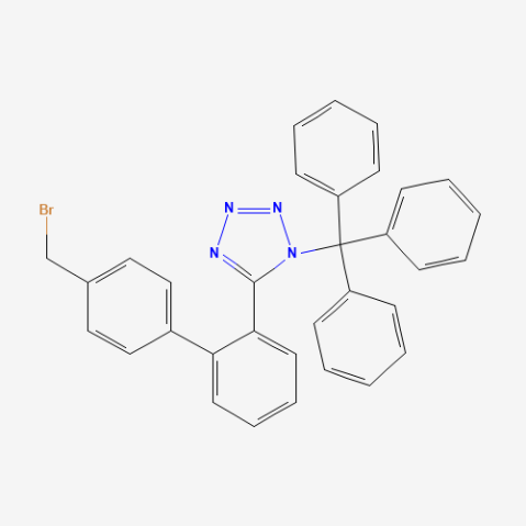 5-[4'-(Bromomethyl)-1,1'-biphenyl-2-yl]-1-triphenylmethyl-1H-tetrazole Chemical Structure