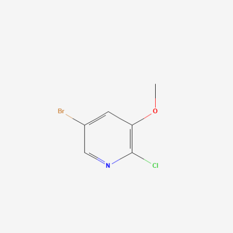 5-Bromo-2-chloro-3-methoxypyridine 化学構造