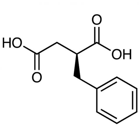 (S)-Benzylsuccinic Acid 化学構造