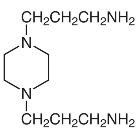 1,4-Bis(3-aminopropyl)piperazine 化学構造